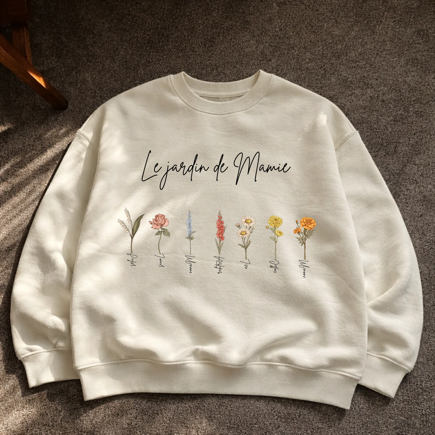 Le jardin de Mamie – Sweat personnalisé
