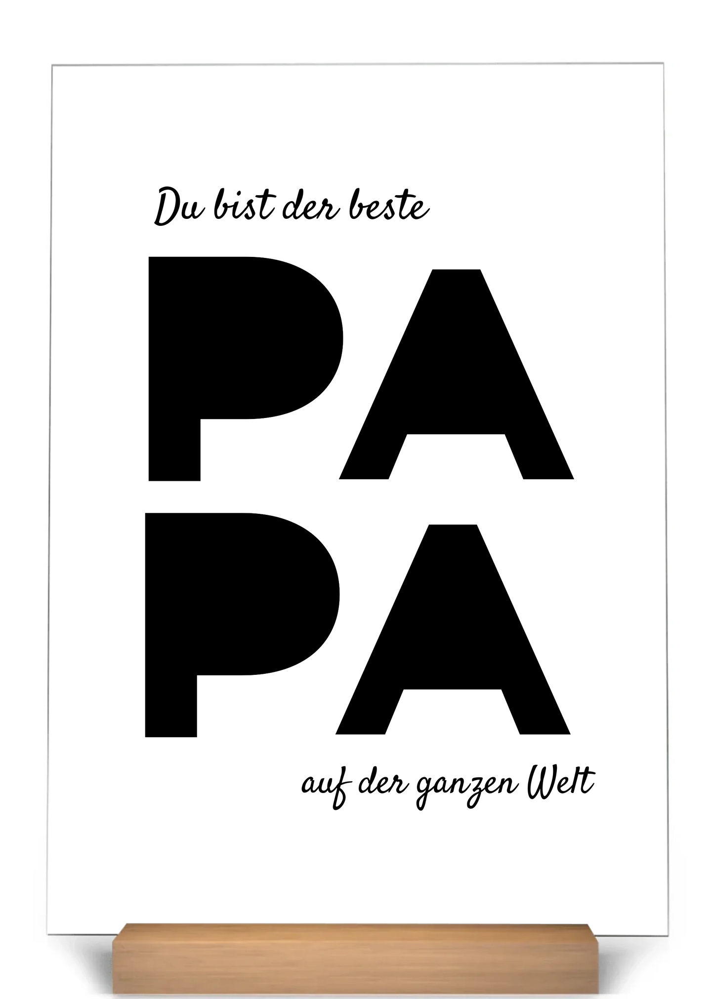 "Tu es le meilleur" - Plaque acrylique personnalisée (20x30)