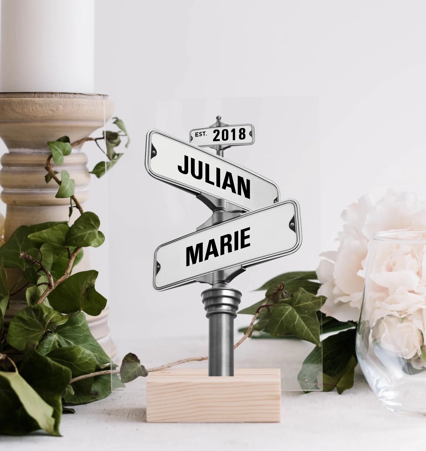 Plaque de rue vintage - Plaque acrylique personnalisée