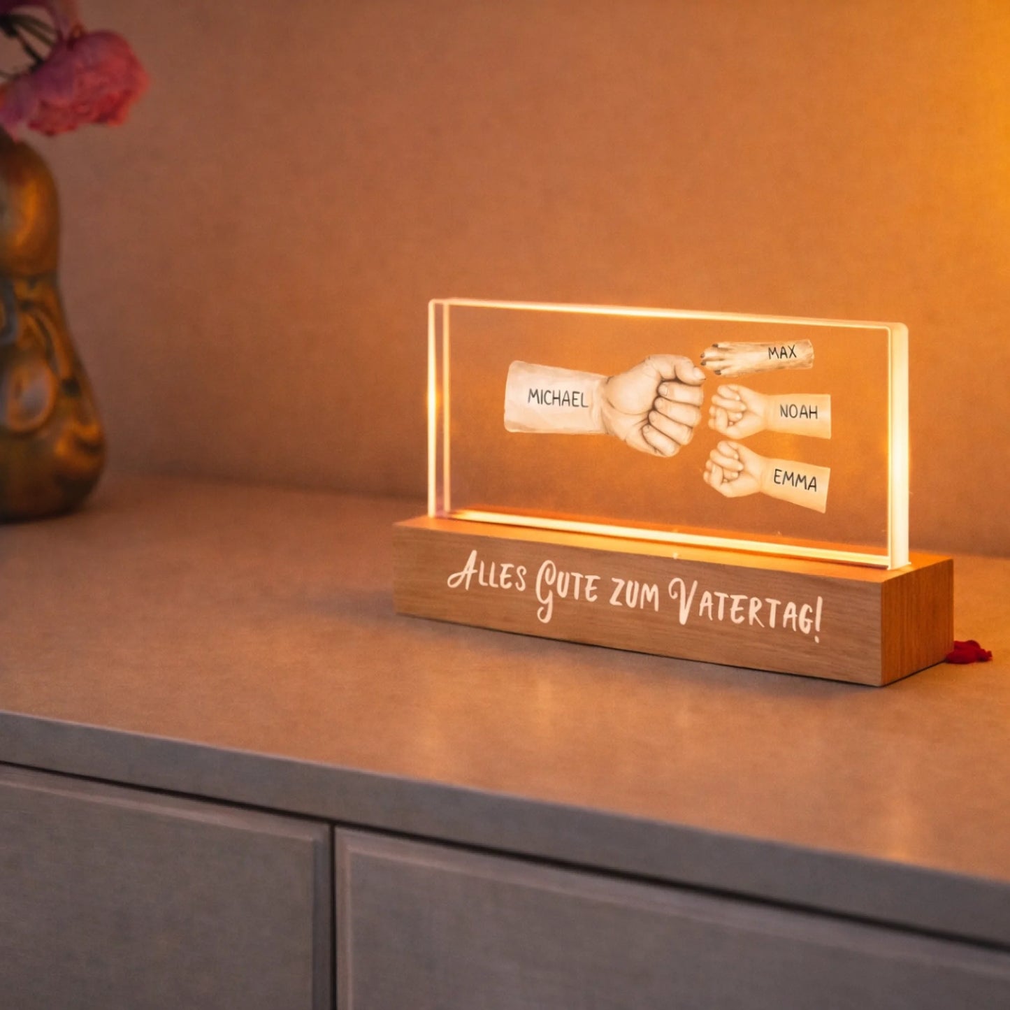 Personalized Father's Day plaque display