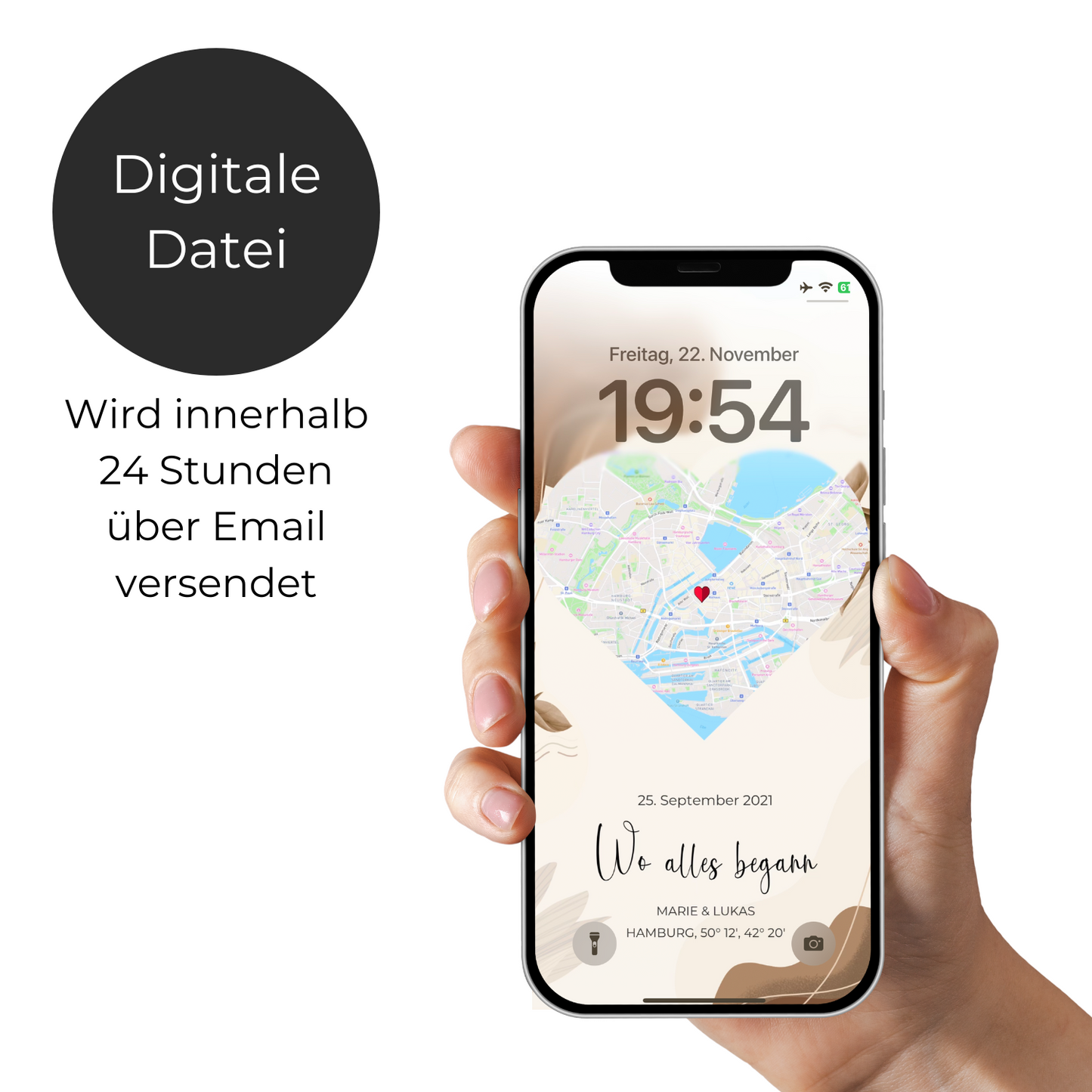 Téléphone portable à écran de verrouillage assorti - Notre événement