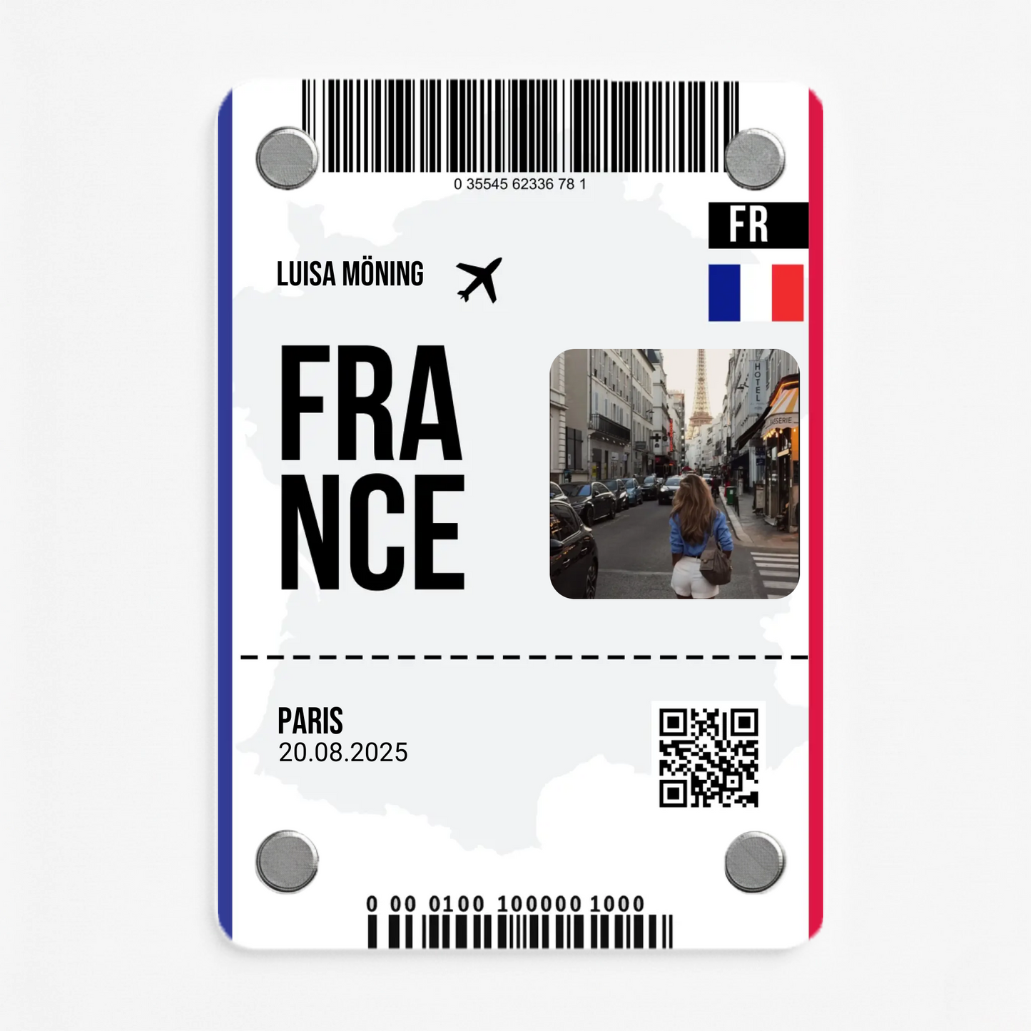 Flugticket - Acryl Magnet