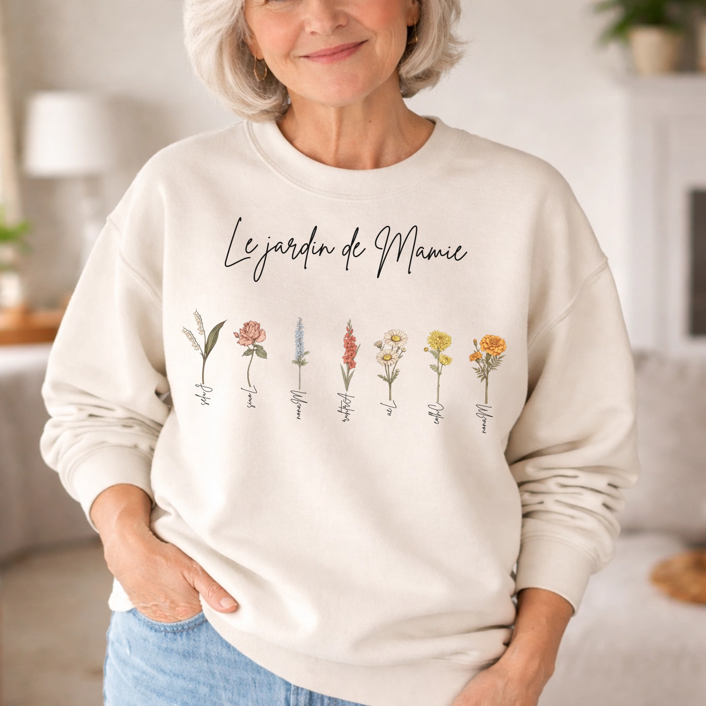 Le jardin de Mamie – Sweat personnalisé