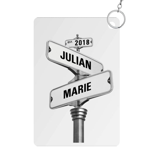 "Vintage Straßenschild" - Schlüsselanhänger