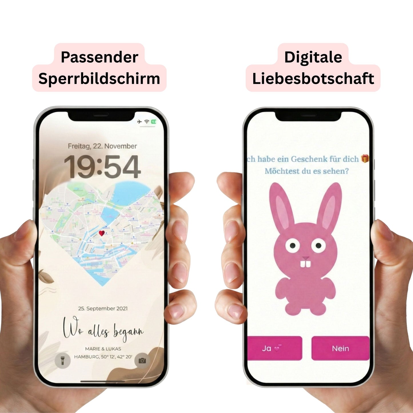 Téléphone portable à écran de verrouillage assorti - Notre événement