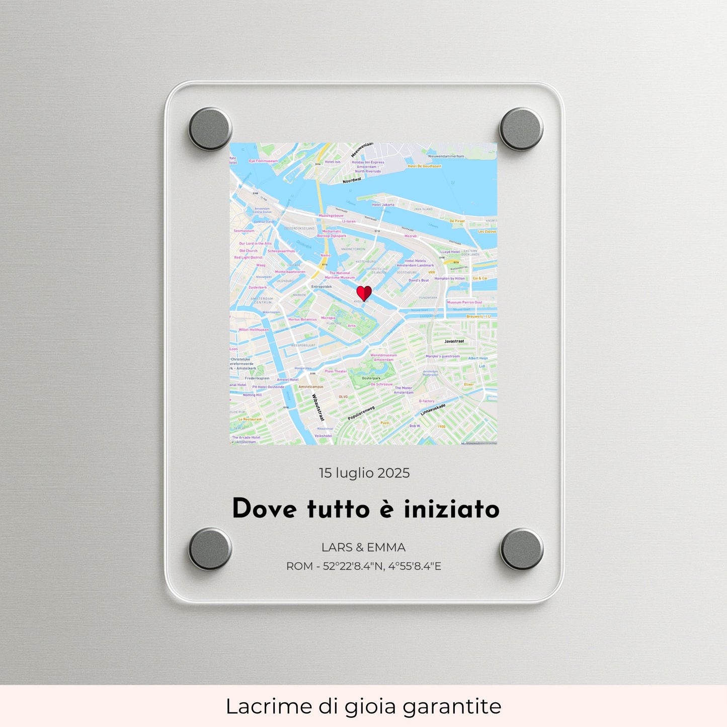 Magnete acrilico personalizzato “Dove tutto è iniziato”