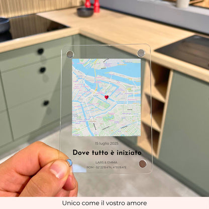Magnete acrilico personalizzato “Dove tutto è iniziato”