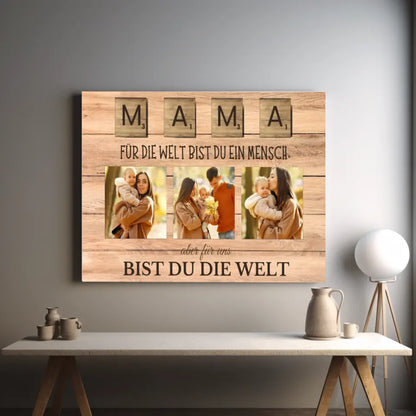 "Maman" - Toile Cadeau Fête des Mères Personnalisable