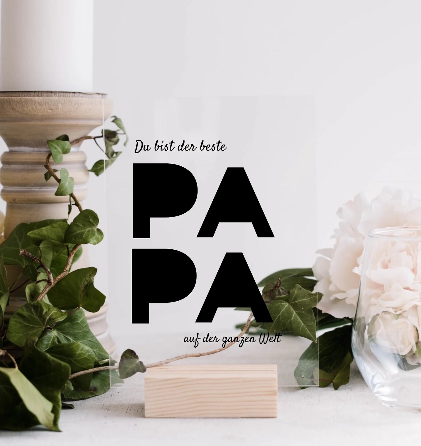 "Tu es le meilleur" - Plaque acrylique personnalisée (20x30)