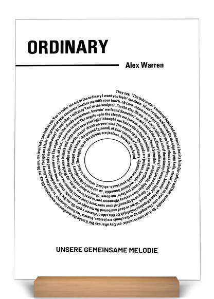 Notre Mélodie - Plaque acrylique personnalisée