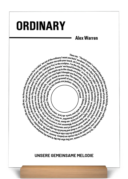 Notre Mélodie - Plaque acrylique personnalisée