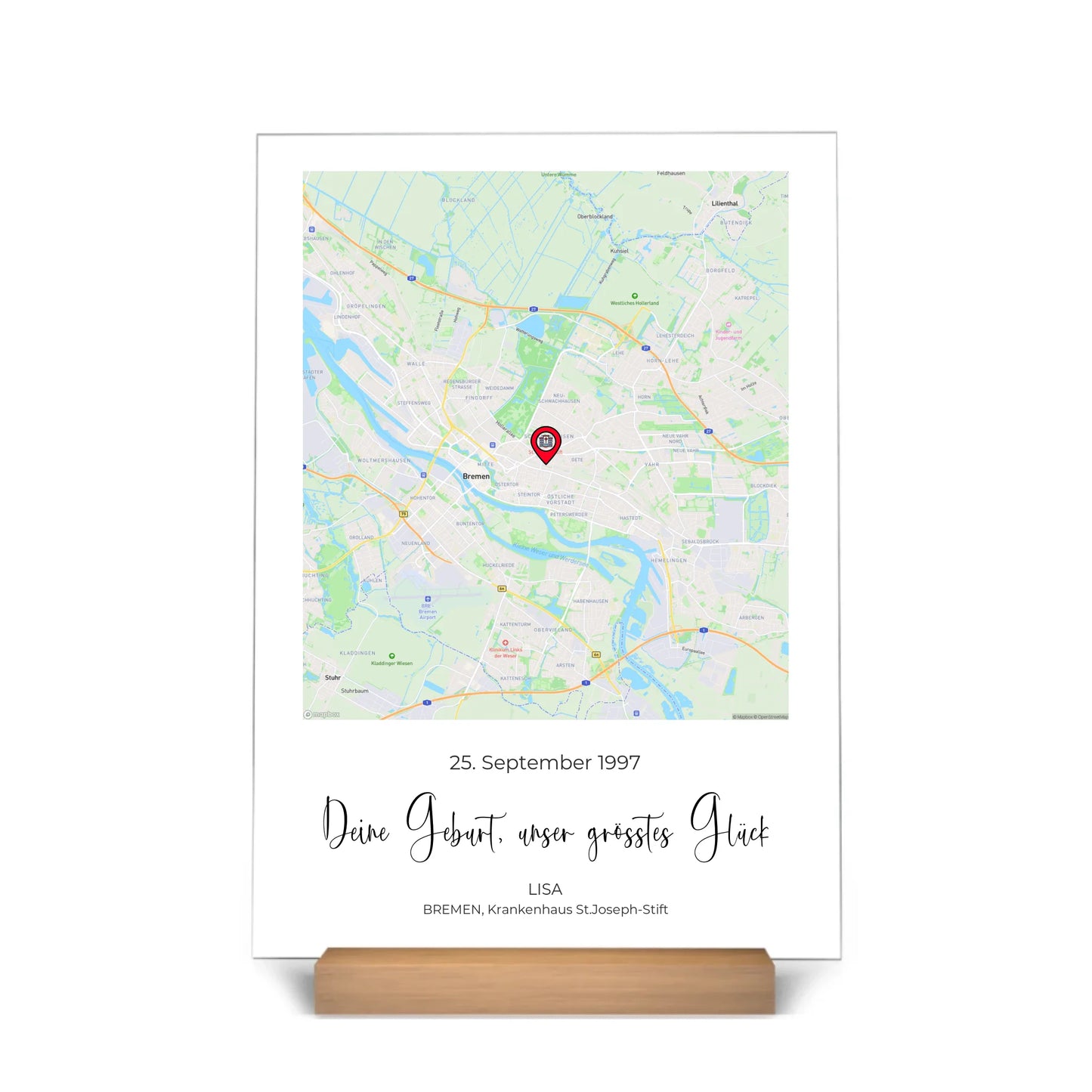 "Votre Naissance" - Tableau Acrylique Personnalisé