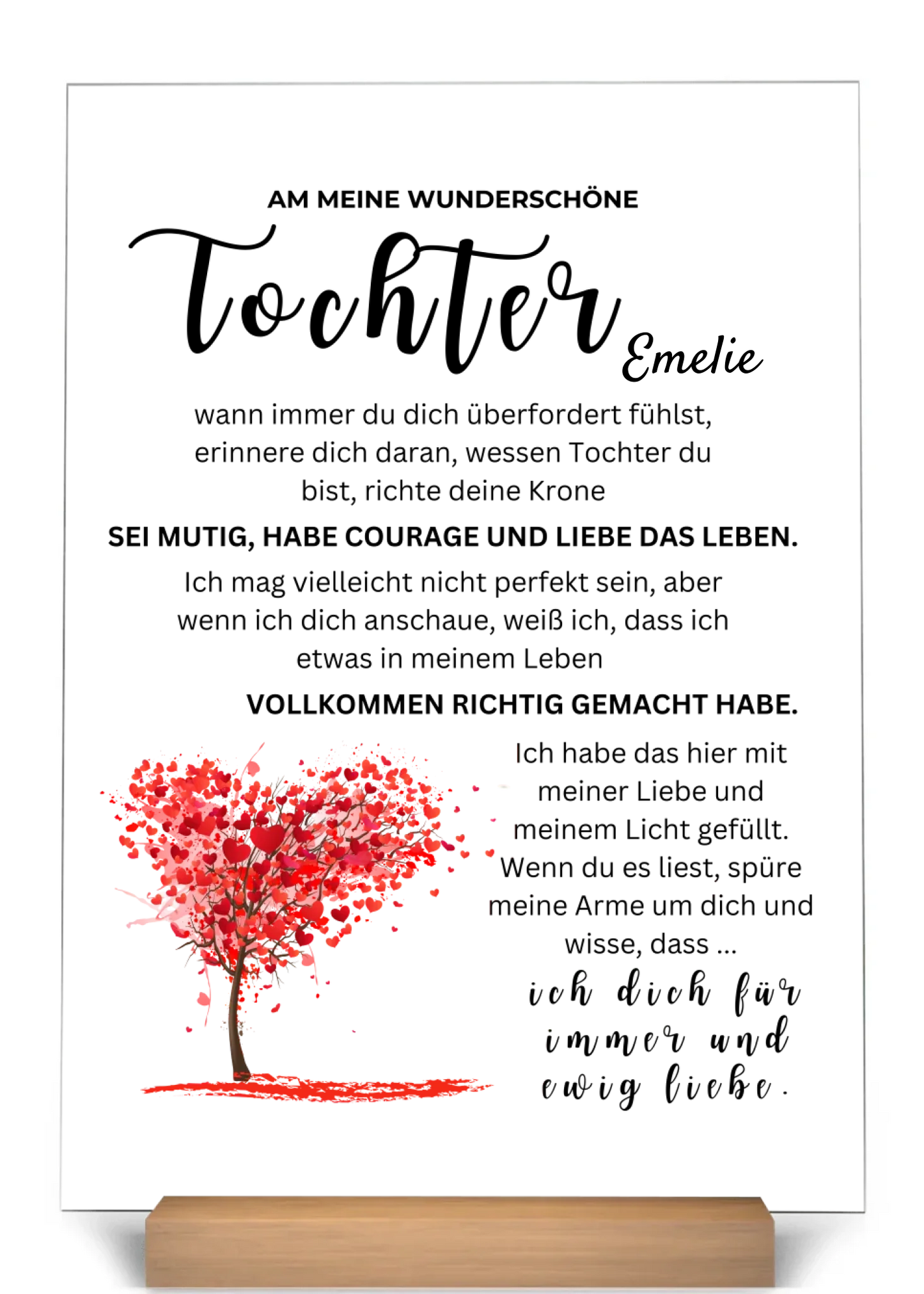 Familienglas - Personalisierte Acryltafel