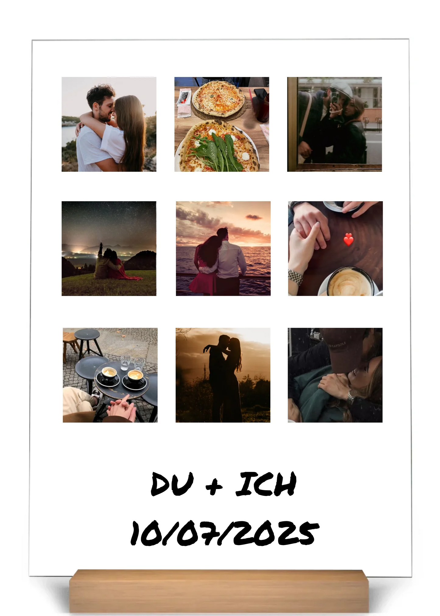 « Album d'amour rétro » - Plaque acrylique personnalisée