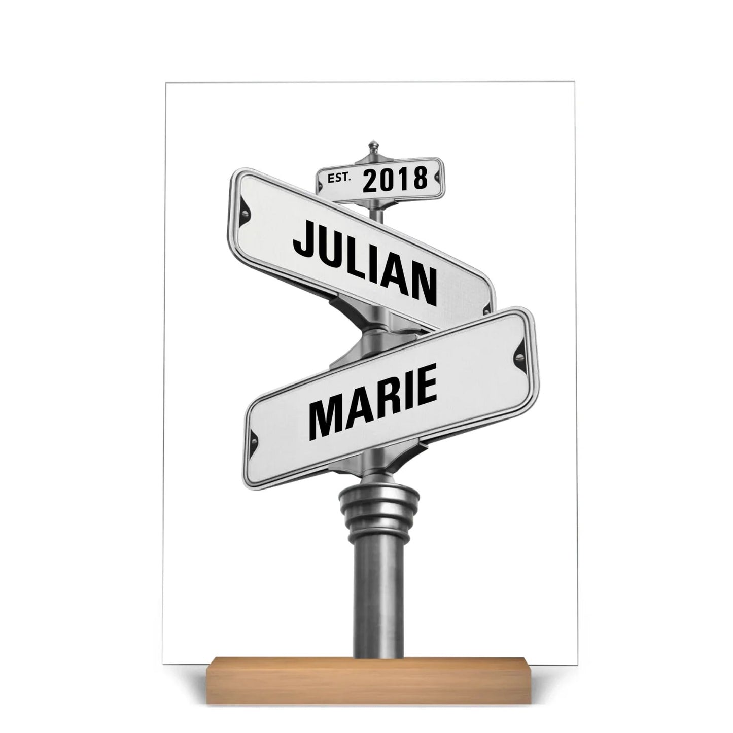 Plaque de rue vintage - Plaque acrylique personnalisée