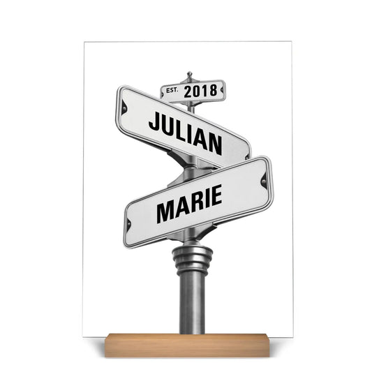 Plaque de rue vintage - Plaque acrylique personnalisée