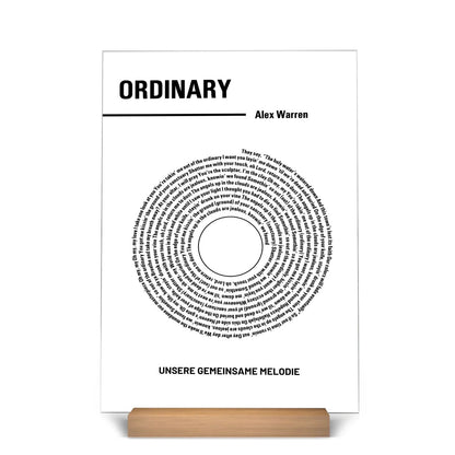 Notre Mélodie - Plaque acrylique personnalisée