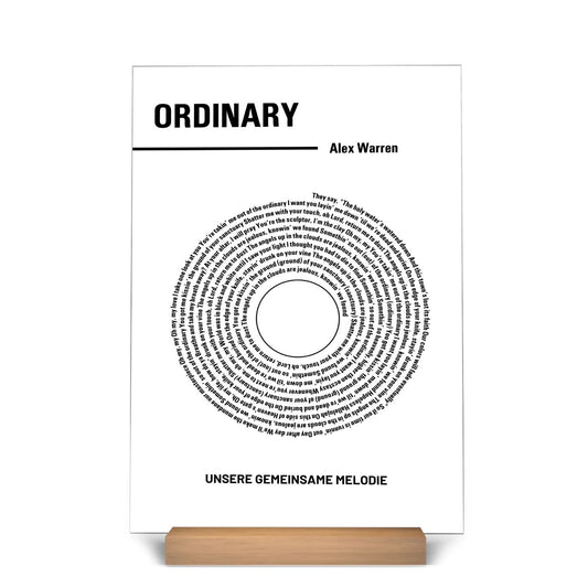 Notre Mélodie - Plaque acrylique personnalisée