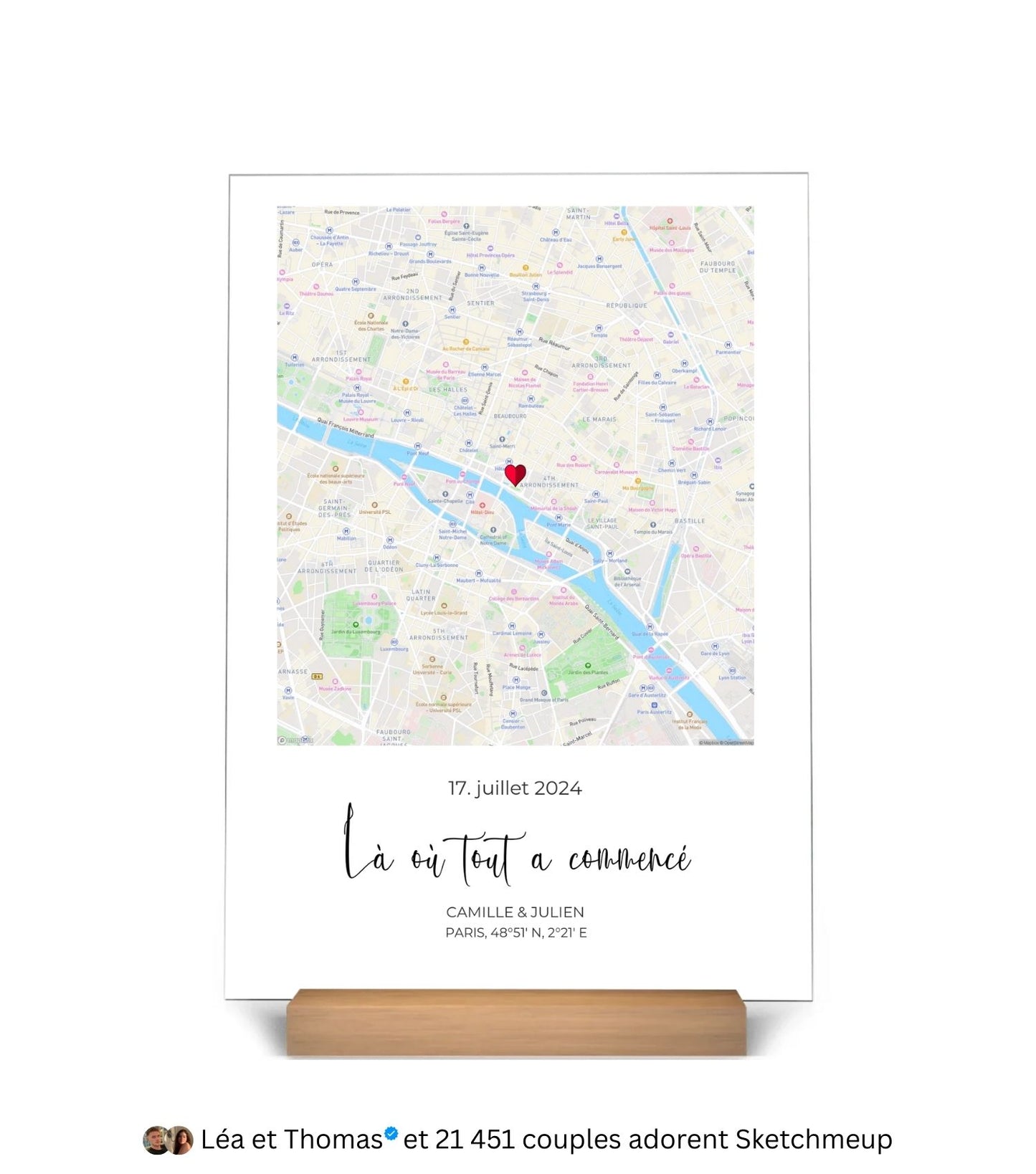 «Notre évènement – Plaque en acrylique personnalisée»