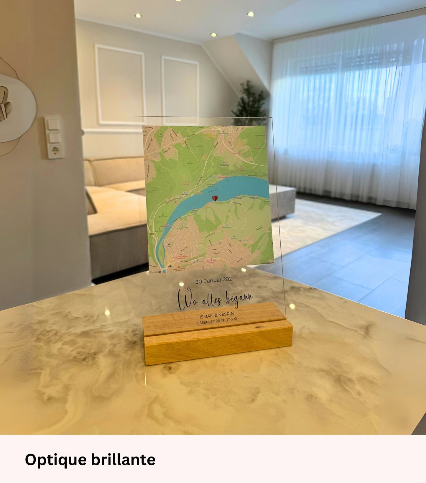 «Notre évènement – Plaque en acrylique personnalisée»