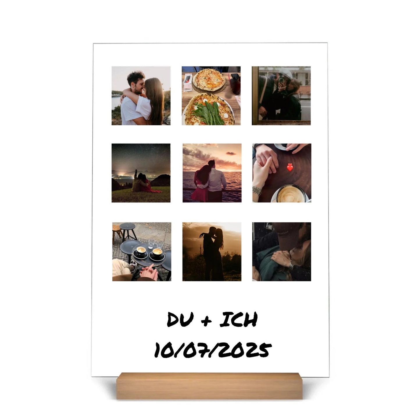 « Album d'amour rétro » - Plaque acrylique personnalisée