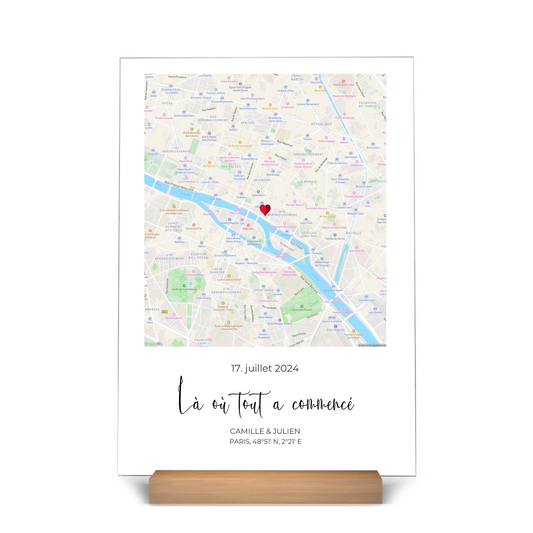 «Notre évènement – Plaque en acrylique personnalisée»