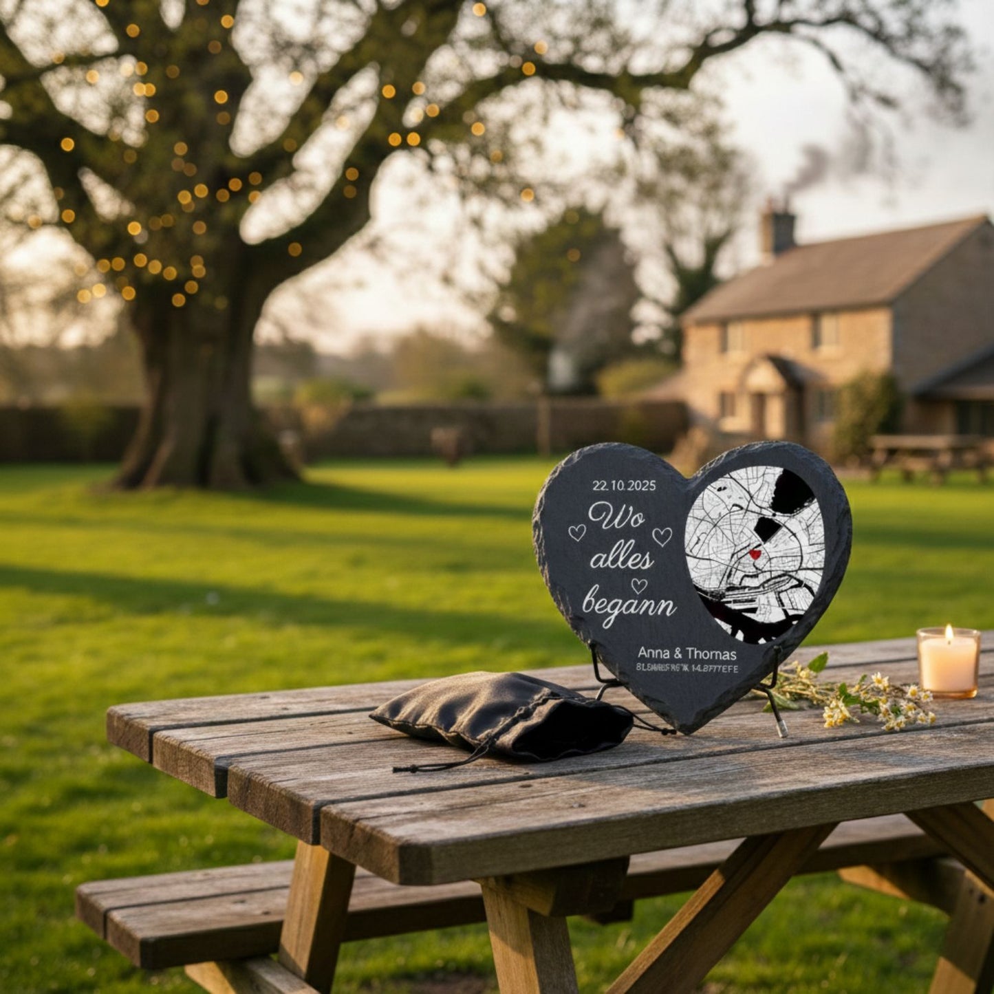 „Unser Ereignis" – Premium Schieferherz