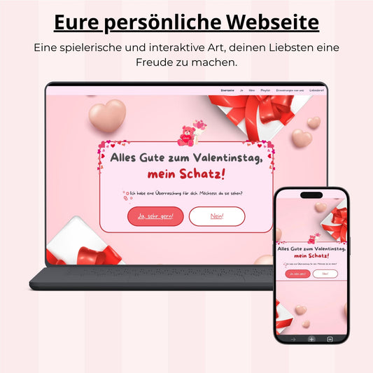 Liebespage - Personalisierte Liebeswebseite