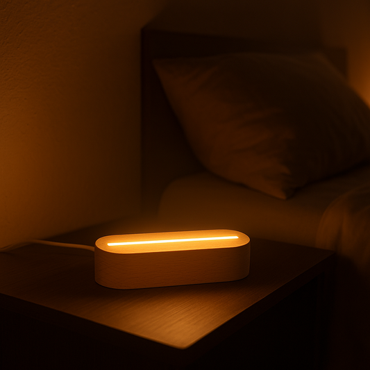 LED Holzfuß fürs Nachtlicht