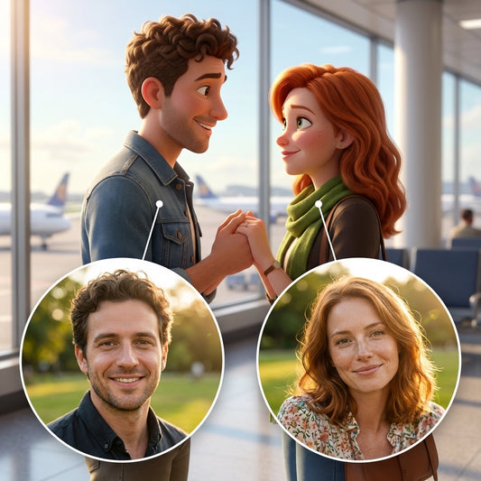 Personalized animated film scene 1 – Animationsfilm aus Kundenfotos im 3D-Stil